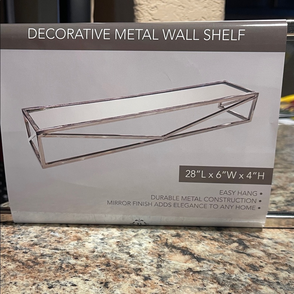 Nanette Lepore Silver Metal Wall Shelf